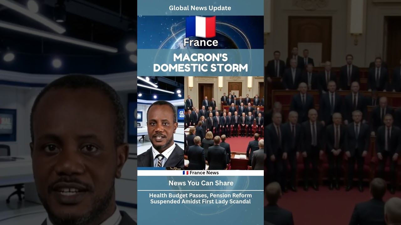 MACRON'S DOMESTIC STORMHealth Budget Passes, Pension Reform Suspended Amidst First Lady Scandal.