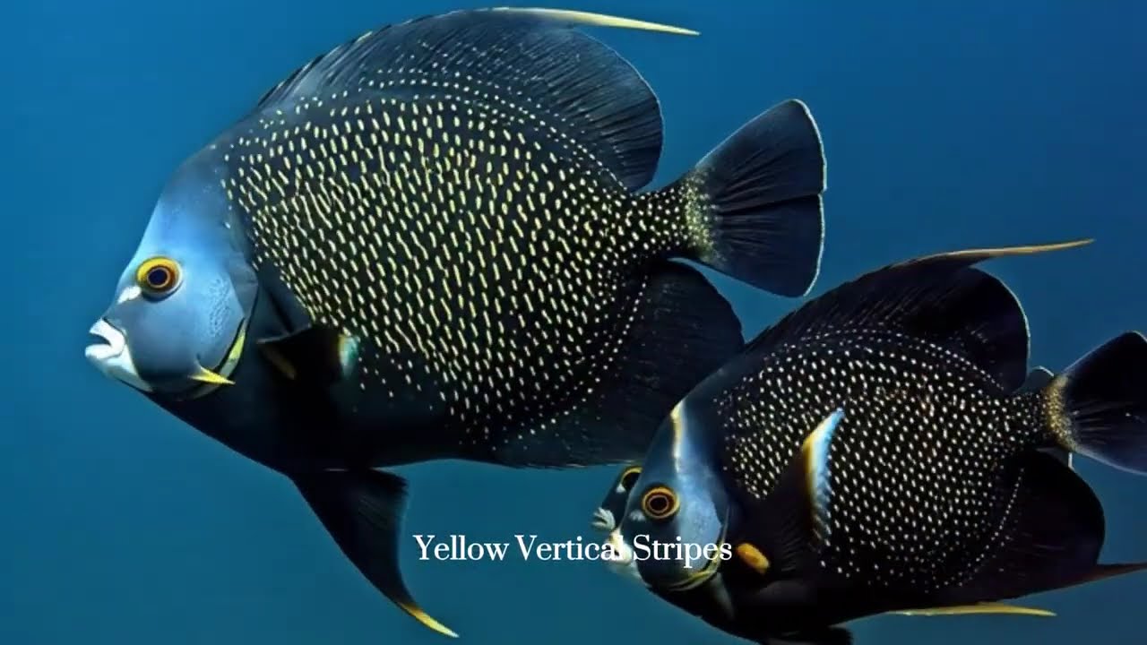 The French Angelfish(Pomacanthus Paru)