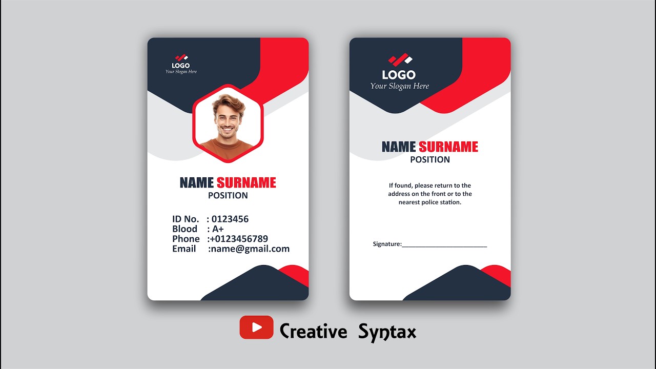 How to Design a Professional ID Card for Beginners in CorelDRAW, US Standard Print Ready