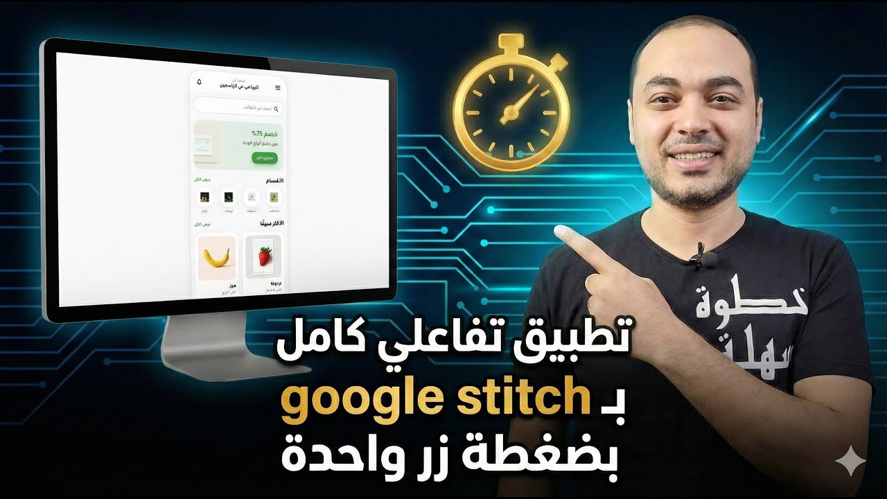 تطبيقك التفاعلي بالكامل مع ميزة Prototyping في Google Stitch
