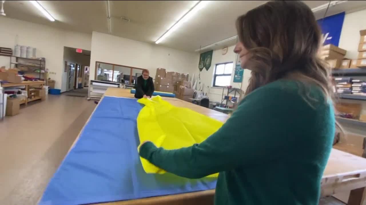 Wauwatosa's Flag Center making, selling Ukraine flags aiding war-torn country