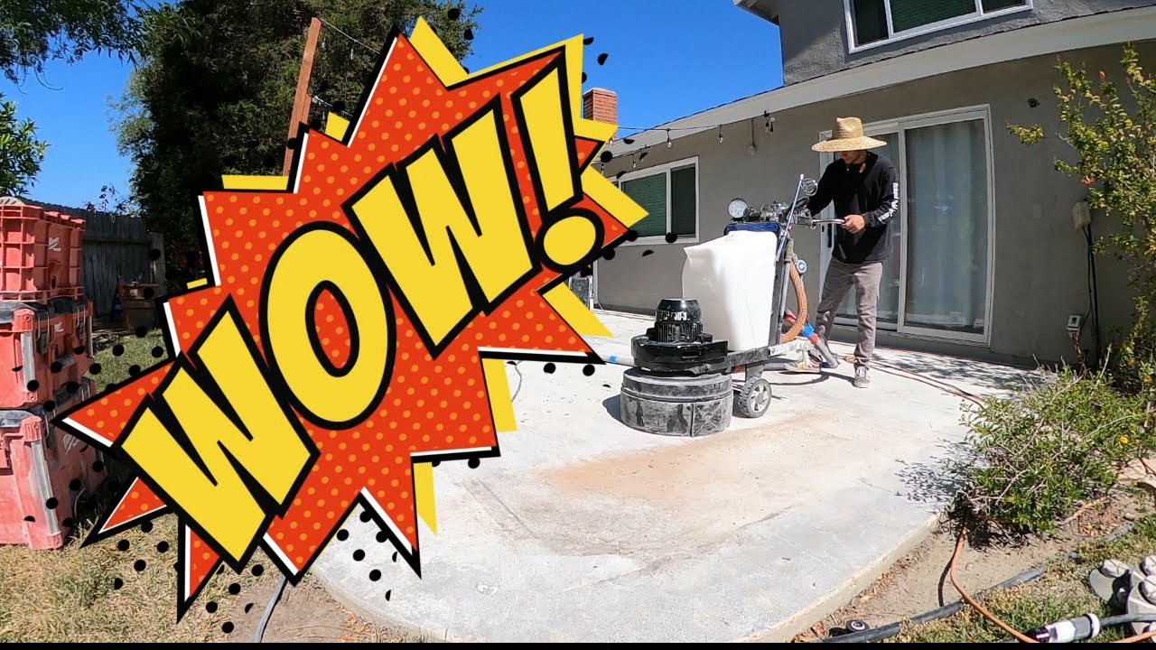 Patio Grind & Seal #concreterestoration #concretegrinding #grind&seal