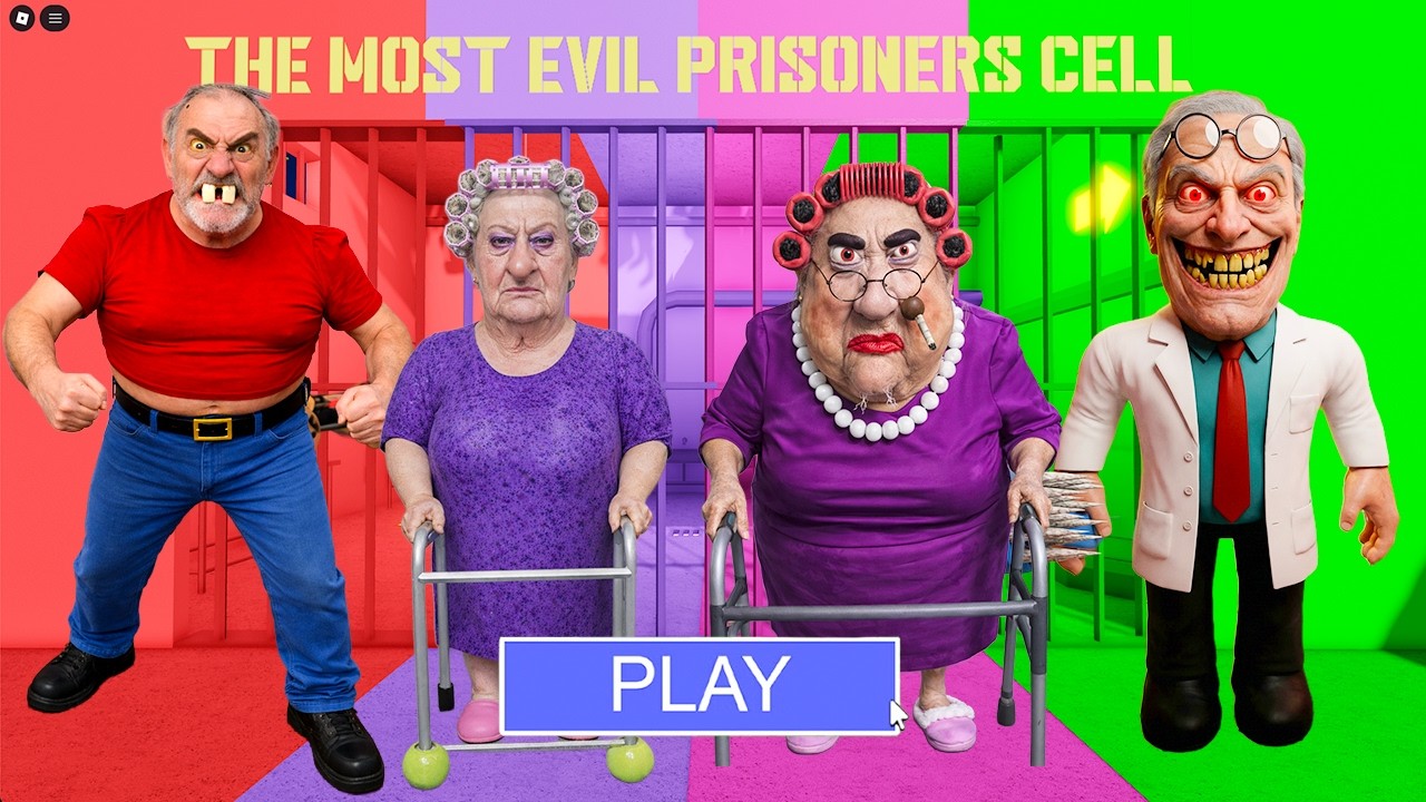 EVIL GRANDPA VS GRUMPY GRAN VS EVIL GRANDMA VS BOB THE DENITST IN REAL LIFE? OBBY Roblox Update