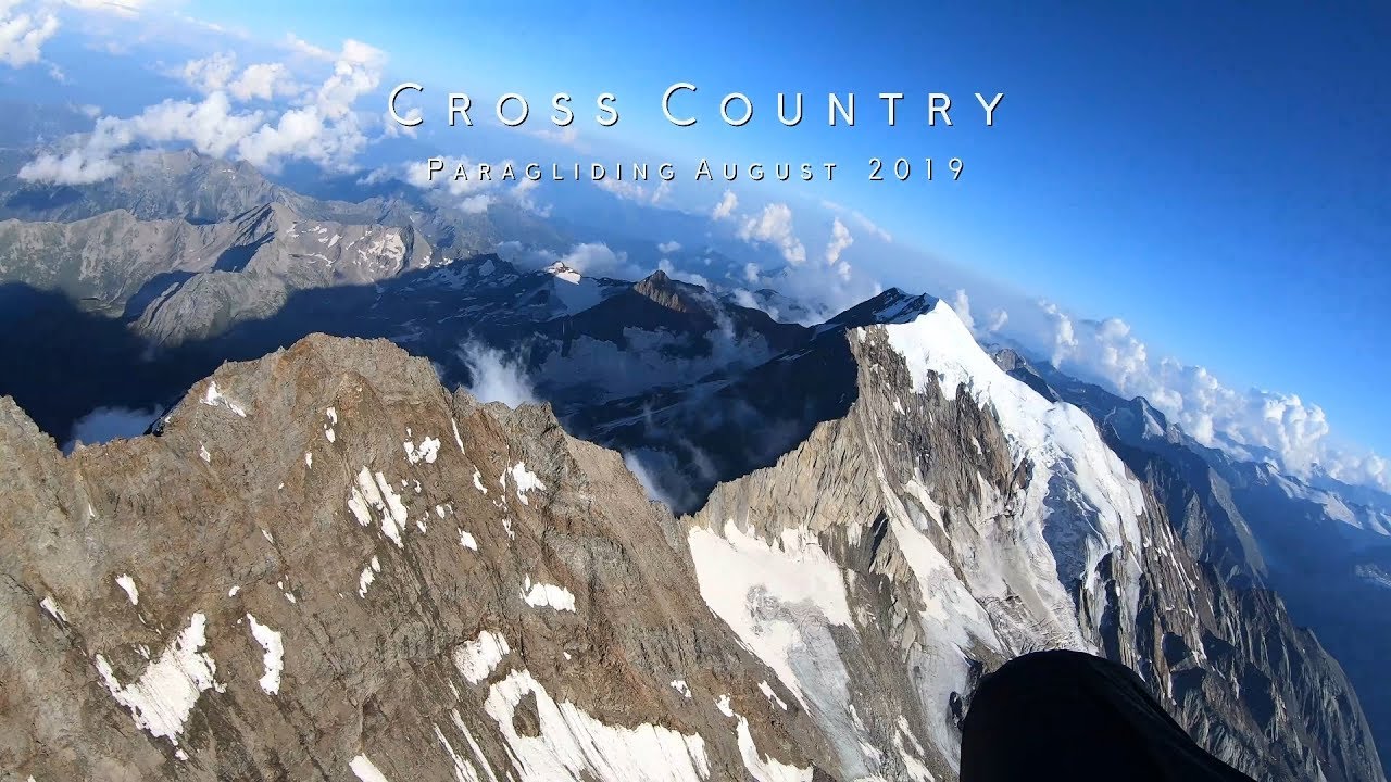 Paragliding Cross Country August 2019 Fiesch 4k