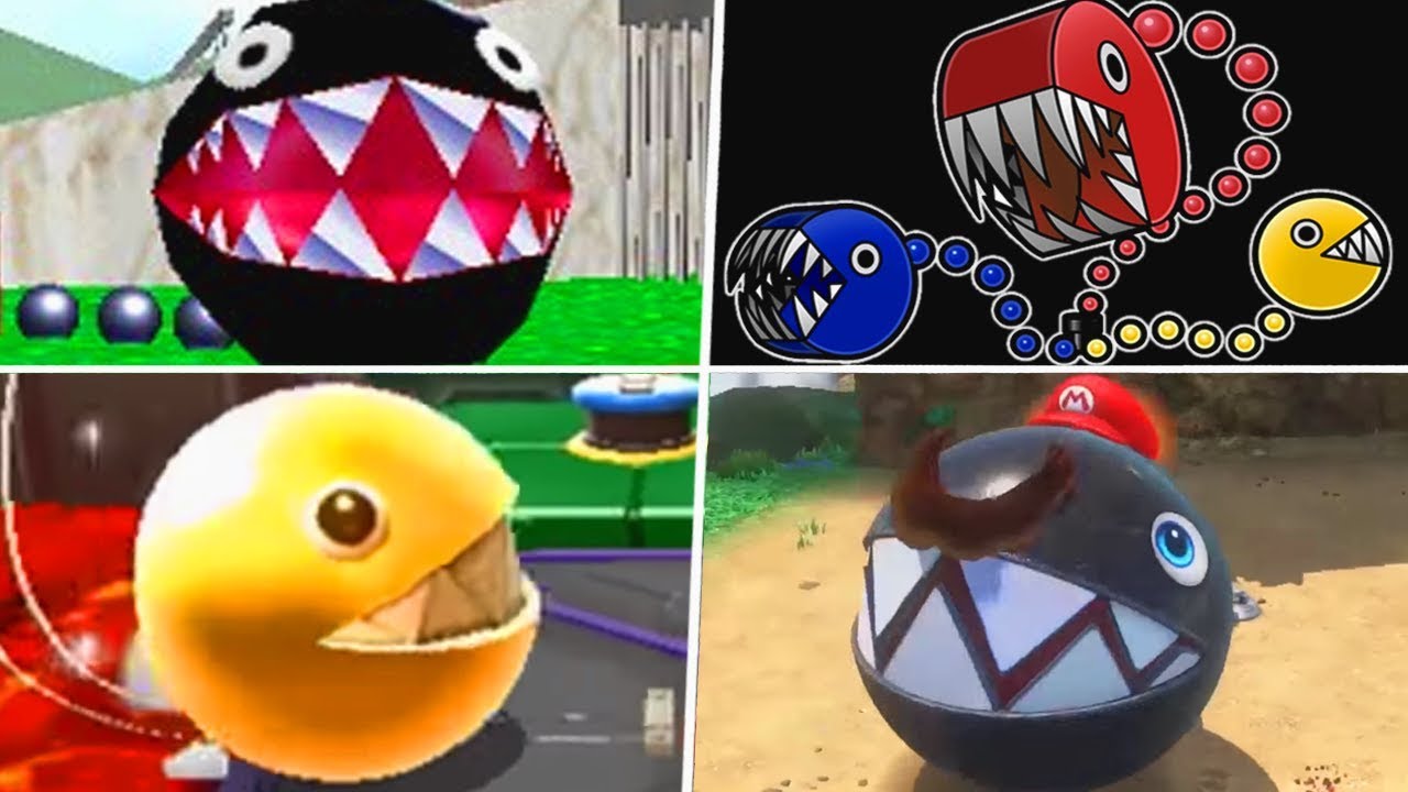 Evolution of Chain Chomp Characters in Super Mario Games (1988 - 2019)