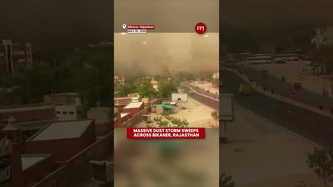 Massive Dust Storm Engulfs Bikaner as Severe Weather Hits Rajasthan