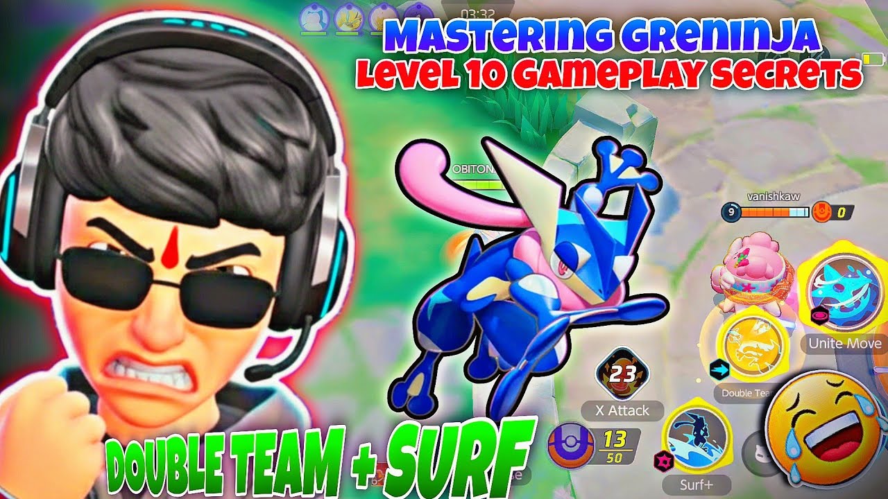 Mastering Greninja: 🌿💪 Level 10 Gameplay Secrets🔥💕 in Pokemon Unite!