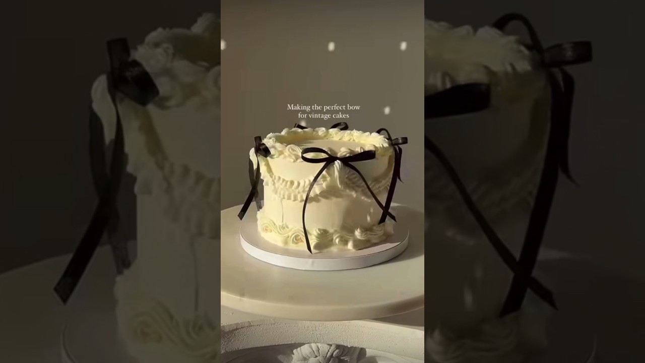 How to tie the perfect bow for your cakes 🎀#cake#birthday#trendy#reels#shorts#video#cute#how#trend