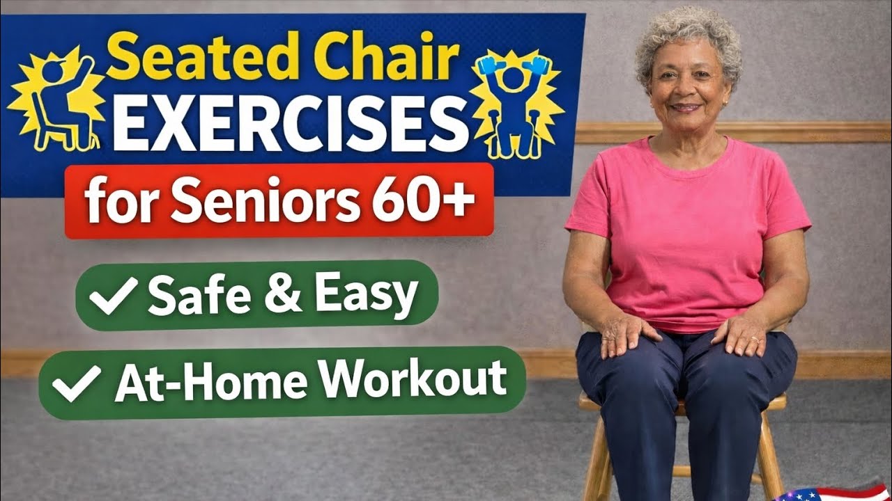 Seated Chair Exercises for Seniors 60+ | Safe, Easy & At-Home Workout