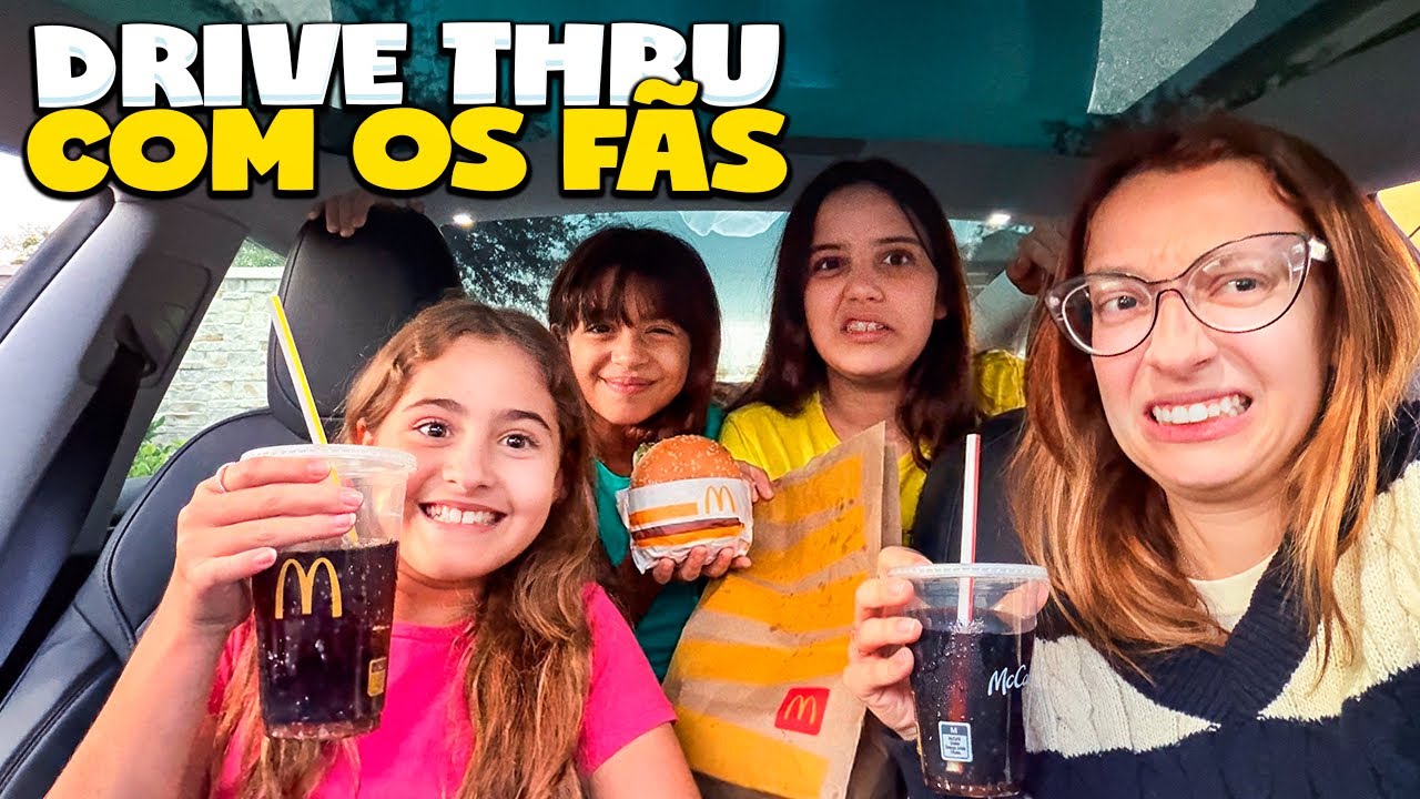 PEDI TUDO QUE A PESSOA DA FRENTE PEDIU NO DRIVE THRU COM SEGUIDORAS DO CANAL