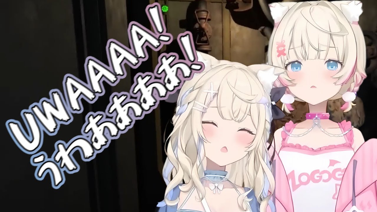 Even when scared, Fuwamoco STILL manages to sync!【Hololive】