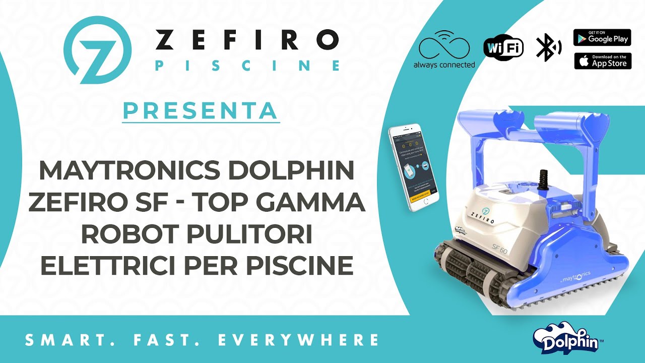 Maytronics Dolphin ZEFIRO SF - Robot pulitori elettrici per piscine | TOP GAMMA | ZefiroPiscine