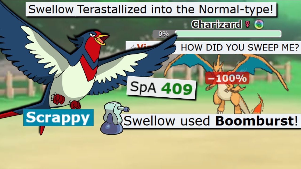 TERA NORMAL BOOMBURST SWELLOW IS BROKEN IN POKEMON SCARLET AND VIOLET!