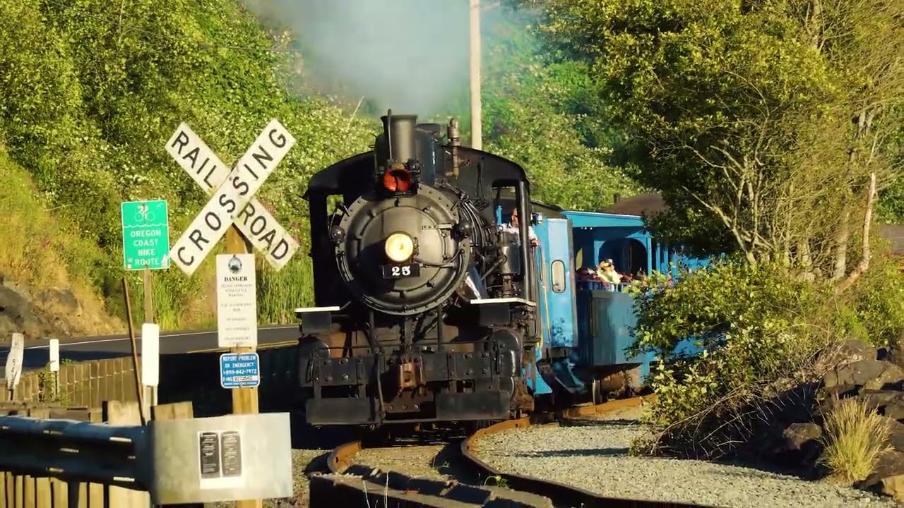 Trip to the OREGON COAST SCENIC RAILROAD! Railfanning/vlog! McCloud 25 steam locomotive!