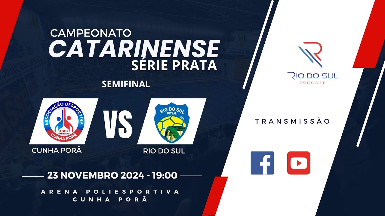 CUNHA PORÃ  X  RIO DO SUL I  SEMIFINAL  I  CAMPEONATO CATARINENSE DE FUTSAL SÉRIE PRATA