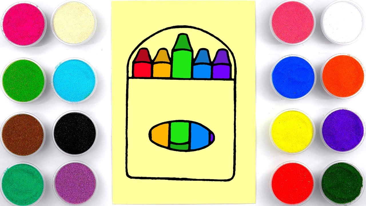 Sandmalerei-Regenbogenstifte f&uuml;r Kinder
