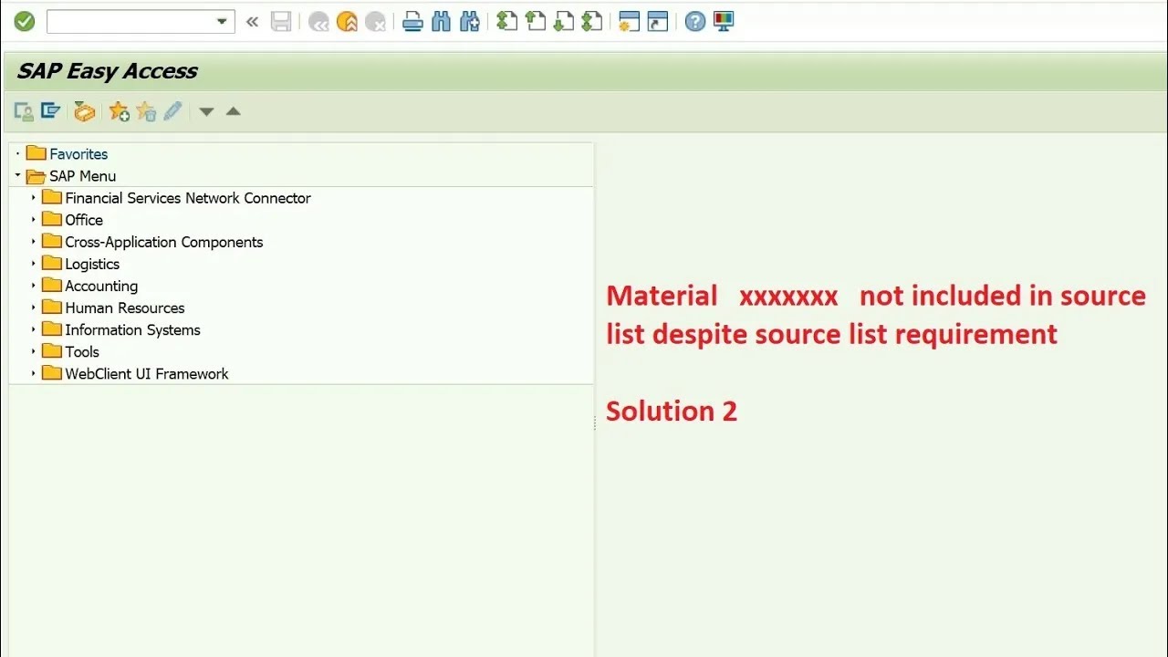 Fix error  Material not included in source list despite source list requirement || solution 2