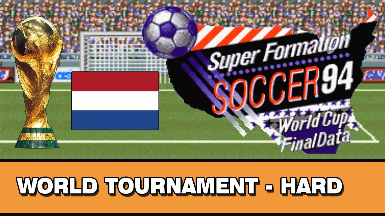 Super Formation Soccer 94 World Cup Final Data - Super Famicom SNES Longplay Netherlands HARD LEVEL