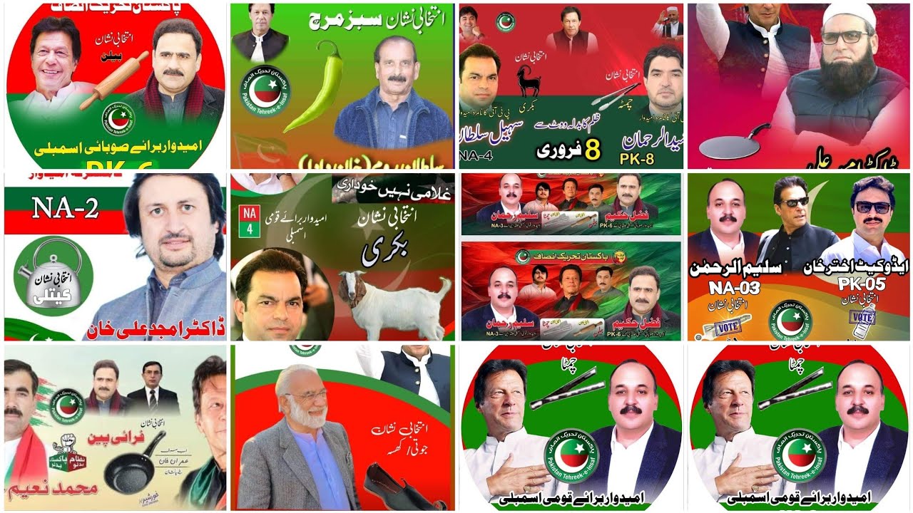 PTI Swat Condidates, NA_2, NA_3, NA_4, PK_1 to PK_10