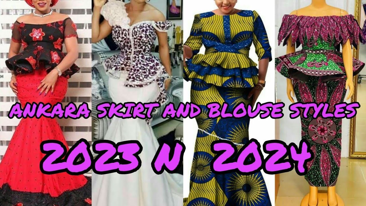 60 Latest Ankara skirt and blouse styles 2023 & 2024 | Unique Ankara styles | Lace styles