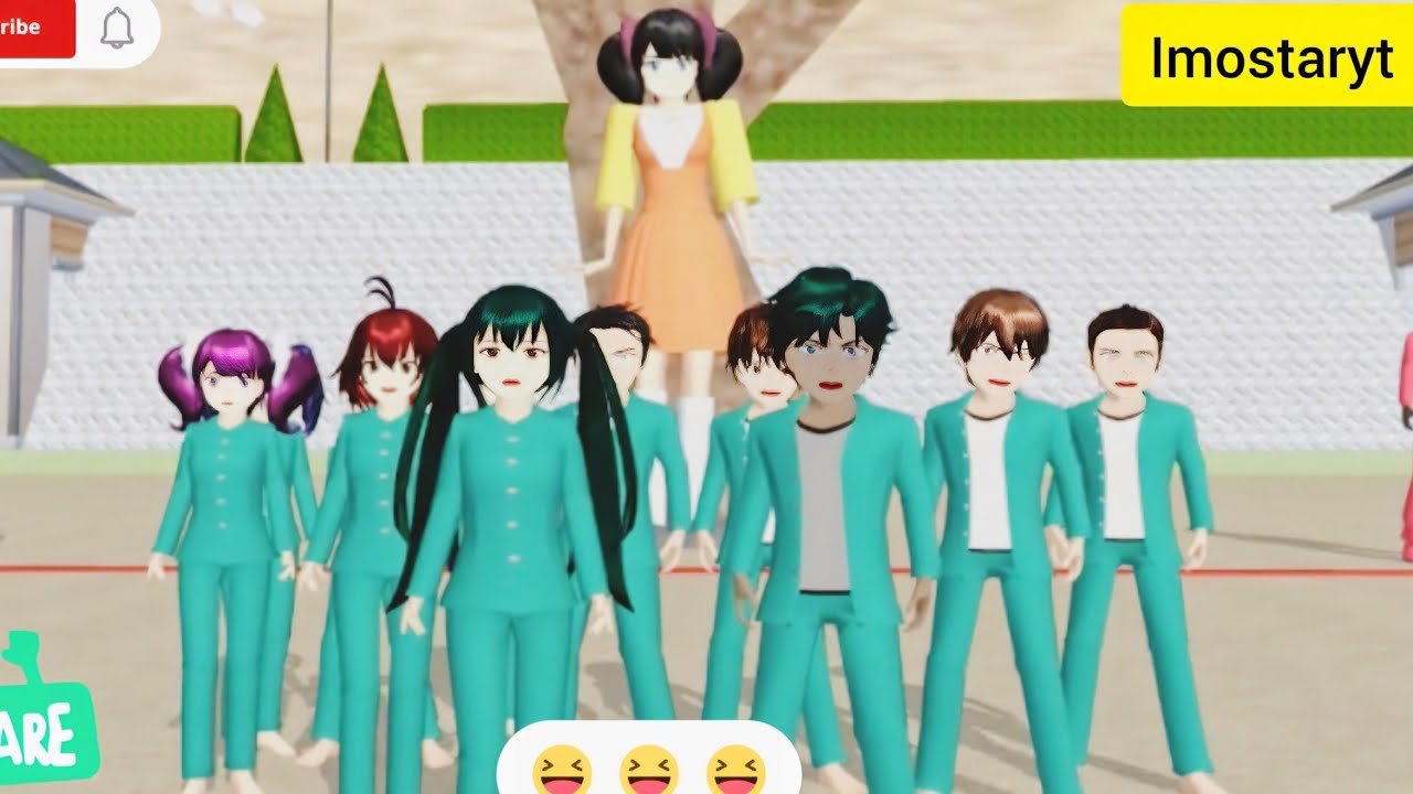 SAKURA SCHOOL PLAY WITH SQUID GAME  DON'T STOP 🛑| GAMEPLAY WALKTHROUGH ANDROID LIVE @imostaryt 