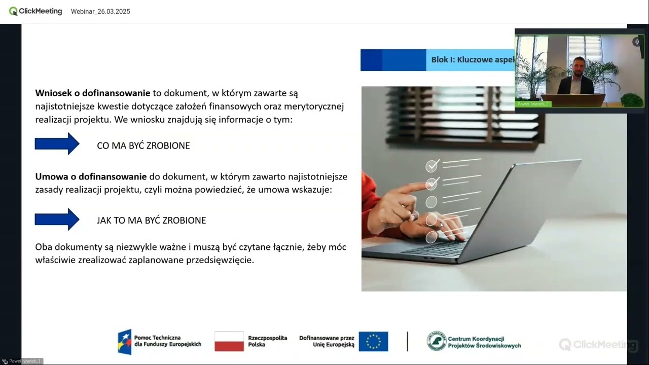 Webinar - Obowiązki beneficjenta wynikające z umowy o dofinansowanie