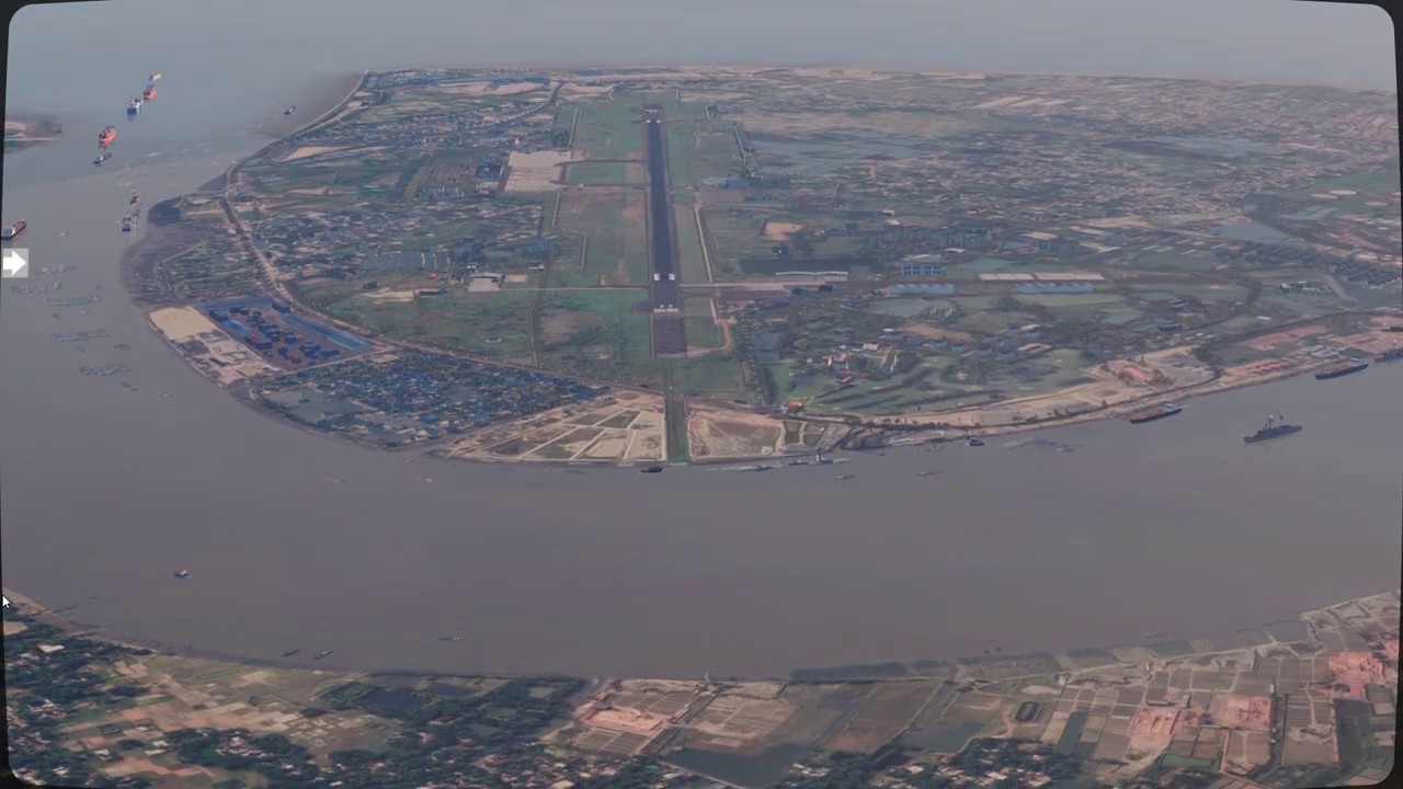 Shah Amanat Intl airport (VGEG) Bird's Eye View Xplane 11