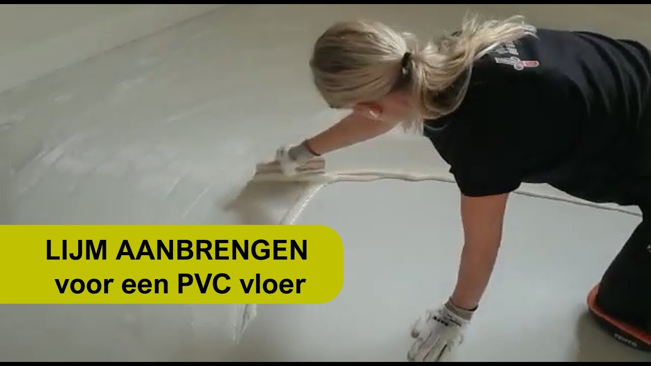 Lijm aanbrengen voor een PVC vloer