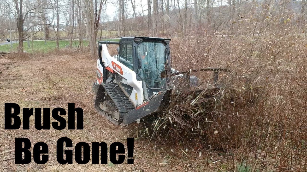 Bobcat T66 с кусторезом Rut Mfg. Terminator XP 72 дюйма! Открываем свободный участок!