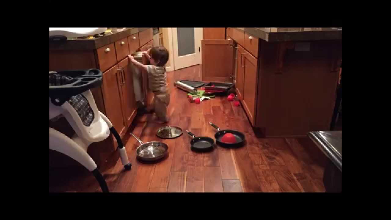 Baby Makes a Mess in the Kitchen!