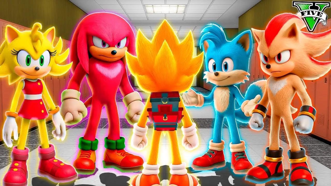 Exploring Sonic's School in GTA 5! (Sonic Movie Mod)