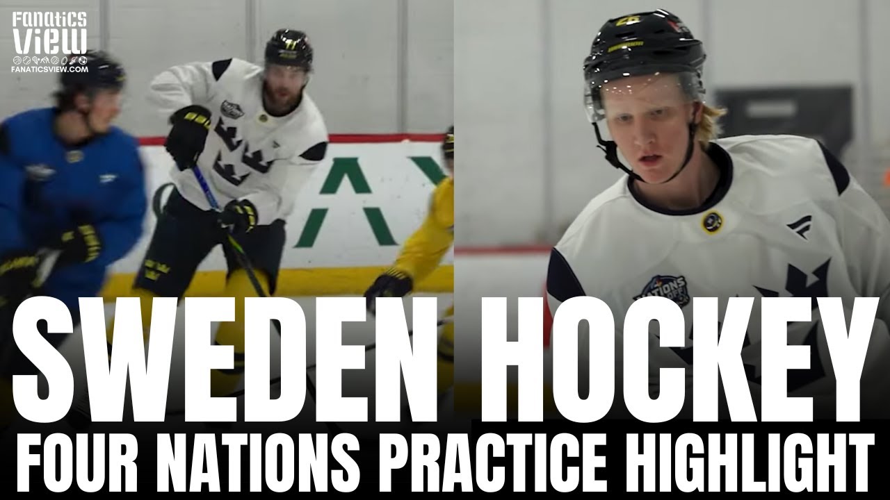 Sweden Hockey Behind The Scenes of First Four Nations Practice WIth Rasmus Dahlin, Victor Hedman