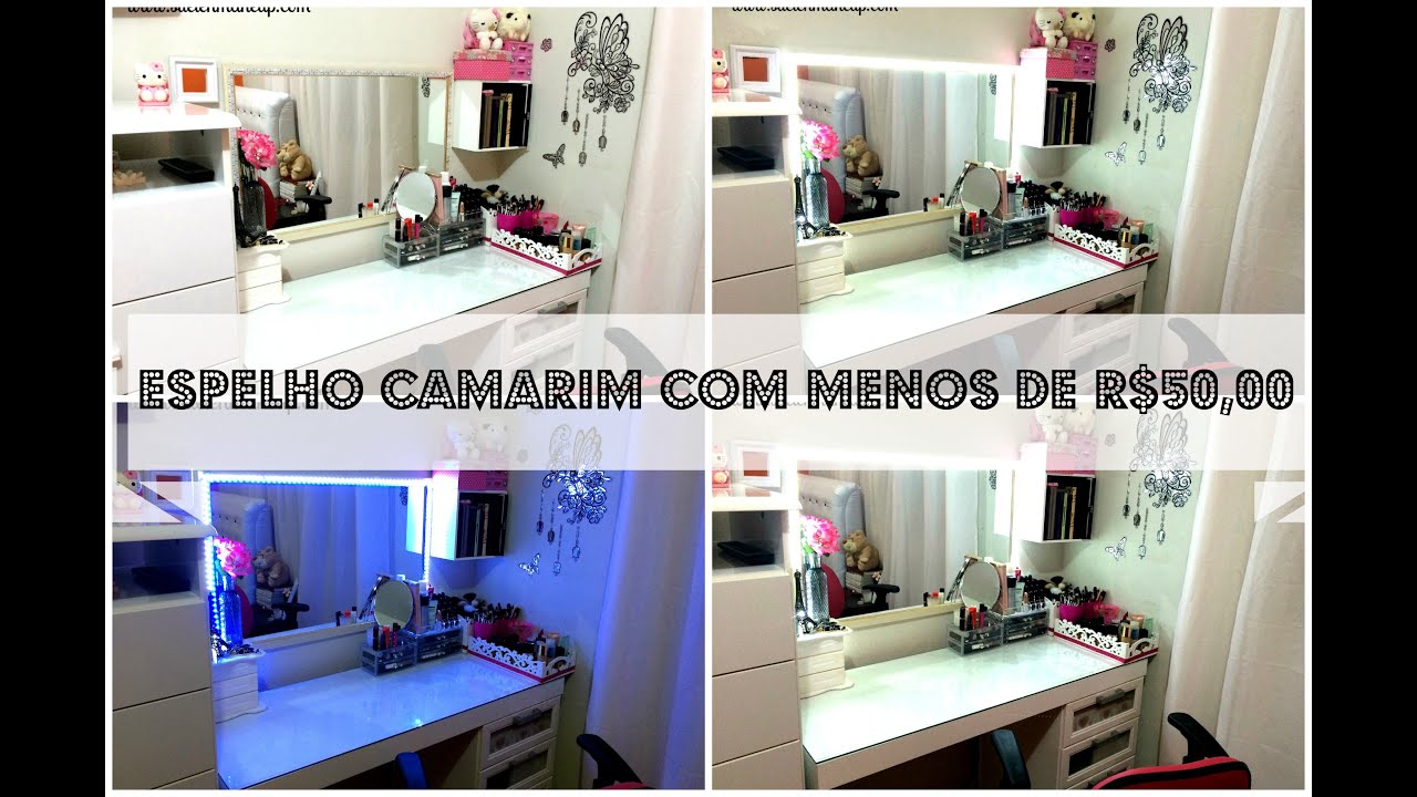 Faça Você Mesma - Espelho Camarim/Iluminação com Menos de R$50,00