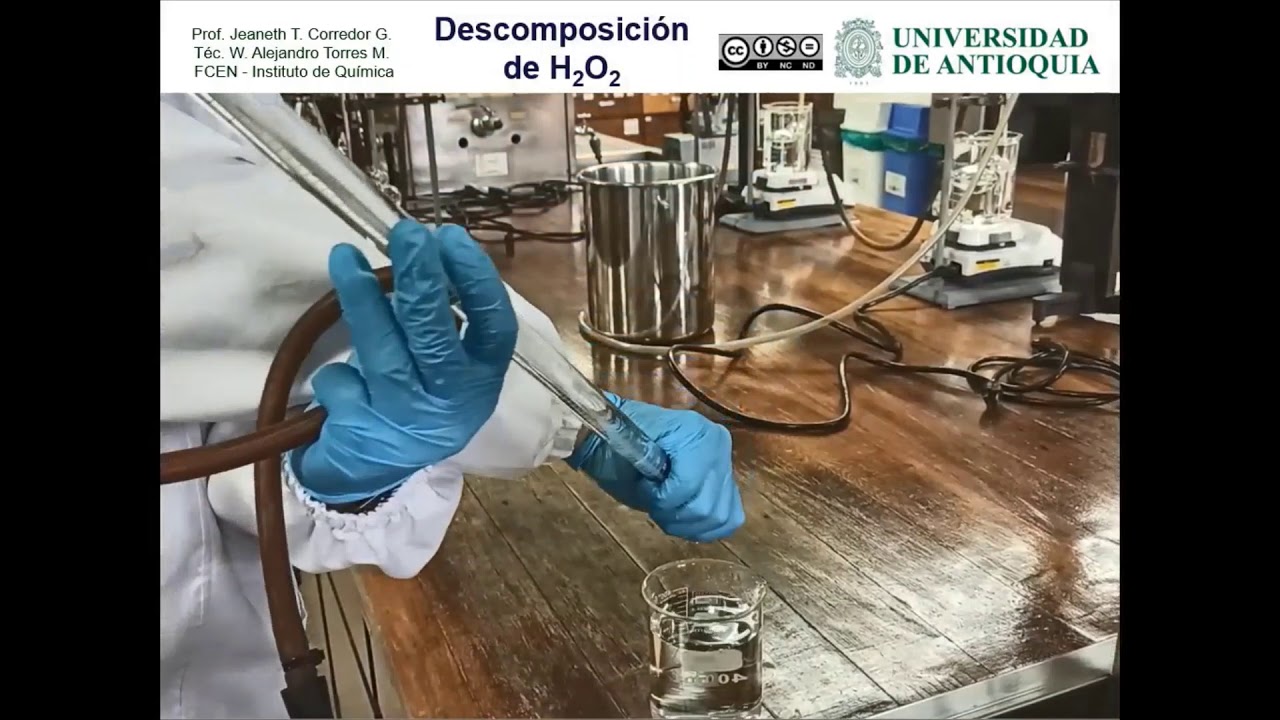 descomposición de H2O2 - uso del eudiómetro