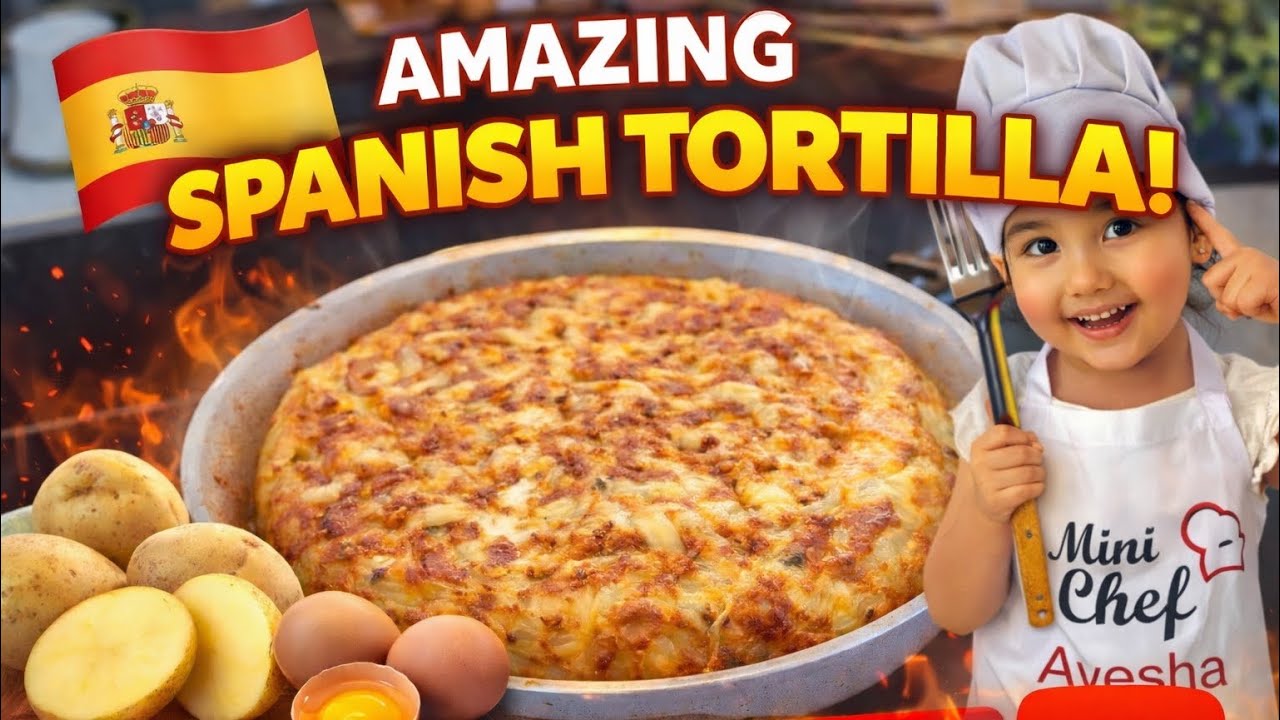 3-Ingredient Spanish Tortilla👩🏻‍🍳| Easy & Delicious! 🥔🍳🧀#@ChefAyesha4 