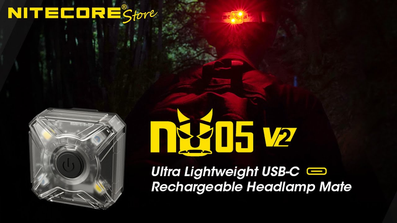 Nitecore - NU05 v2 Kit - USB-C Rechargeable Red White Safety Light