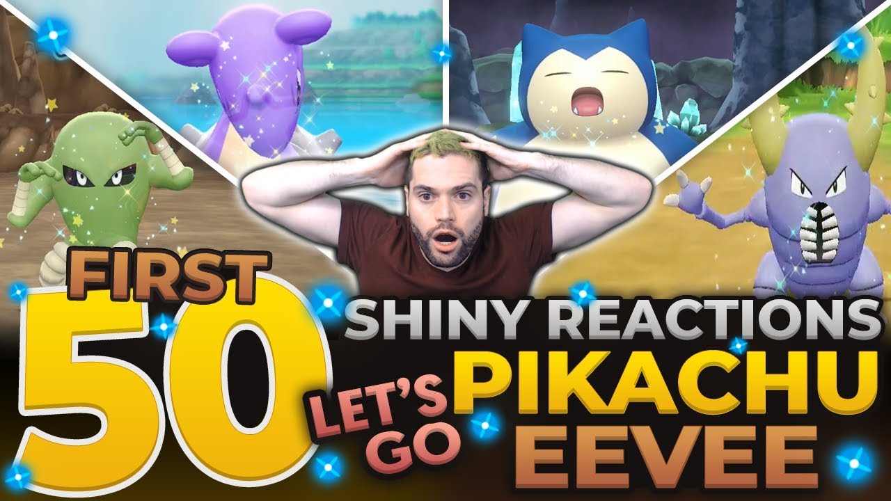 50 EPIC SHINY REACTIONS IN POKEMON LETS GO PIKACHU AND EEVEE! SHINY LIVING DEX MONTAGE!
