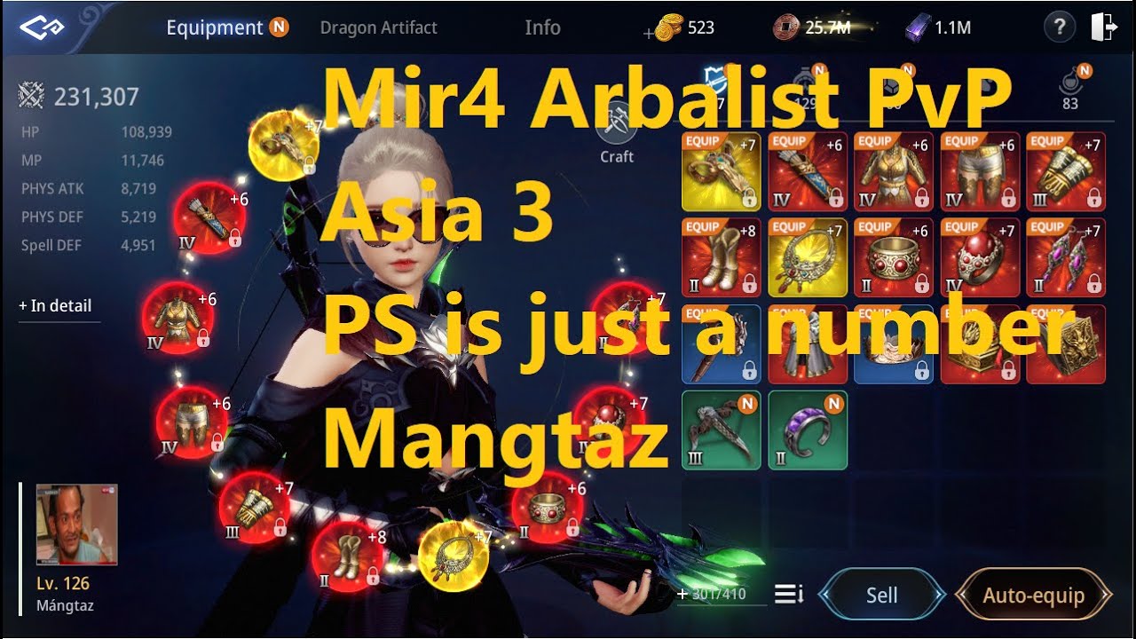 Mir4 Arbalist PvP. Pure PvP build Arbalist. Power Score is just a number.