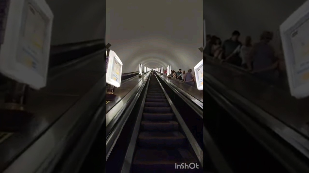 105.5 meters deep: The world second deepest metro station in Kiev Ukraine Arsenalna