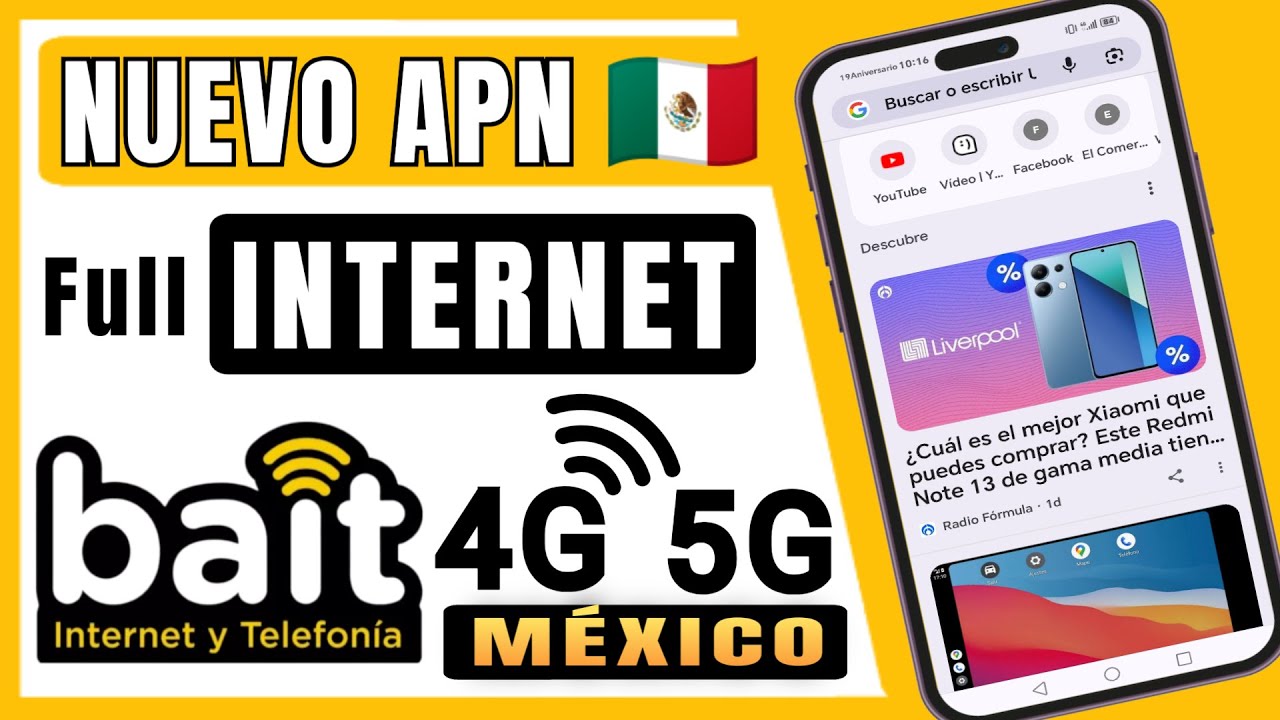 Configuraci&oacute;n APN BAIT M&eacute;xico 2026 | C&oacute;mo ACTIVAR INTERNET 4G Y 5G