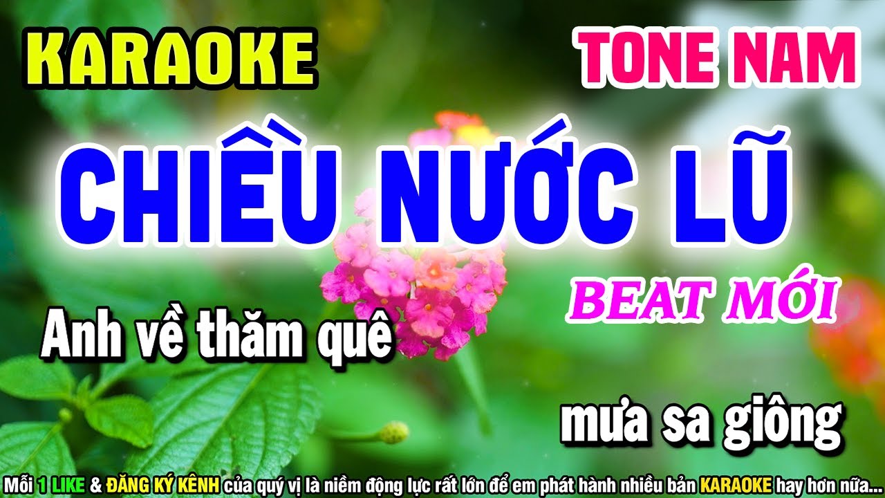CHIỀU NƯỚC LŨ Karaoke Tone Nam Beat Chuẩn Dễ Hát - Karaoke Organ Anh Quân