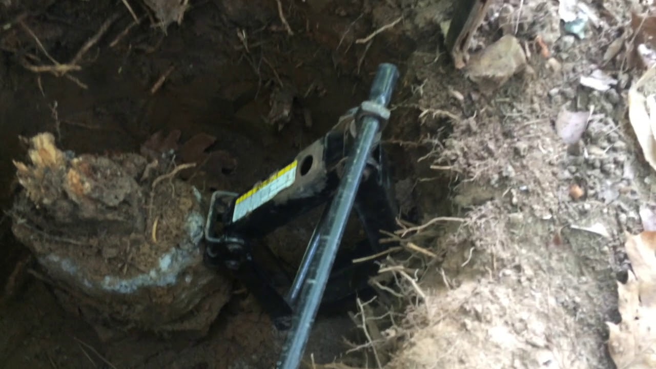 How To EASILY and QUICKLY Remove Concrete BASE - WORKS WHEN POST IS BROKEN OFF