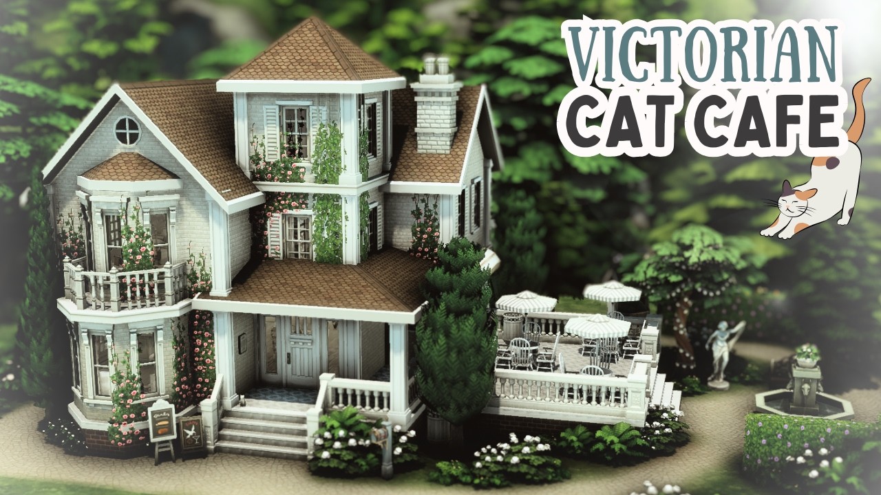 Victorian Cat Cafe ☕ | The Sims 4 | Stop Motion Build [No CC]