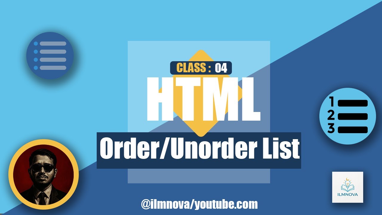 HTML Course for Beginners | Order & Unorder List  #html #htmltutorial #htmlforbeginner