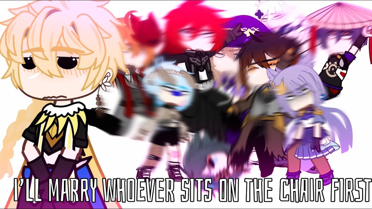 i&rsquo;ll marry whoever sits on the chair first.|| genshin impact|| aether harem 👿💕🤞🏼|| not original