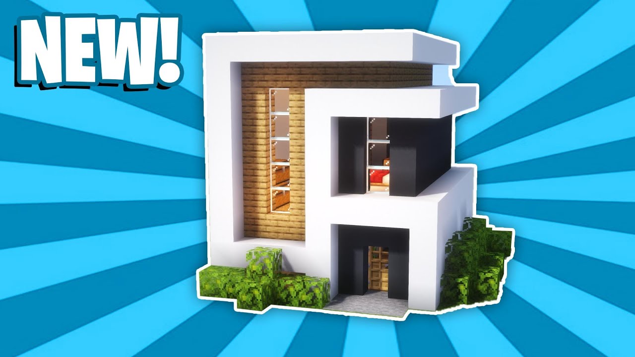 Minecraft : How To Build a Small Modern House Tutorial (#30) (Minecraft House Tutorial)