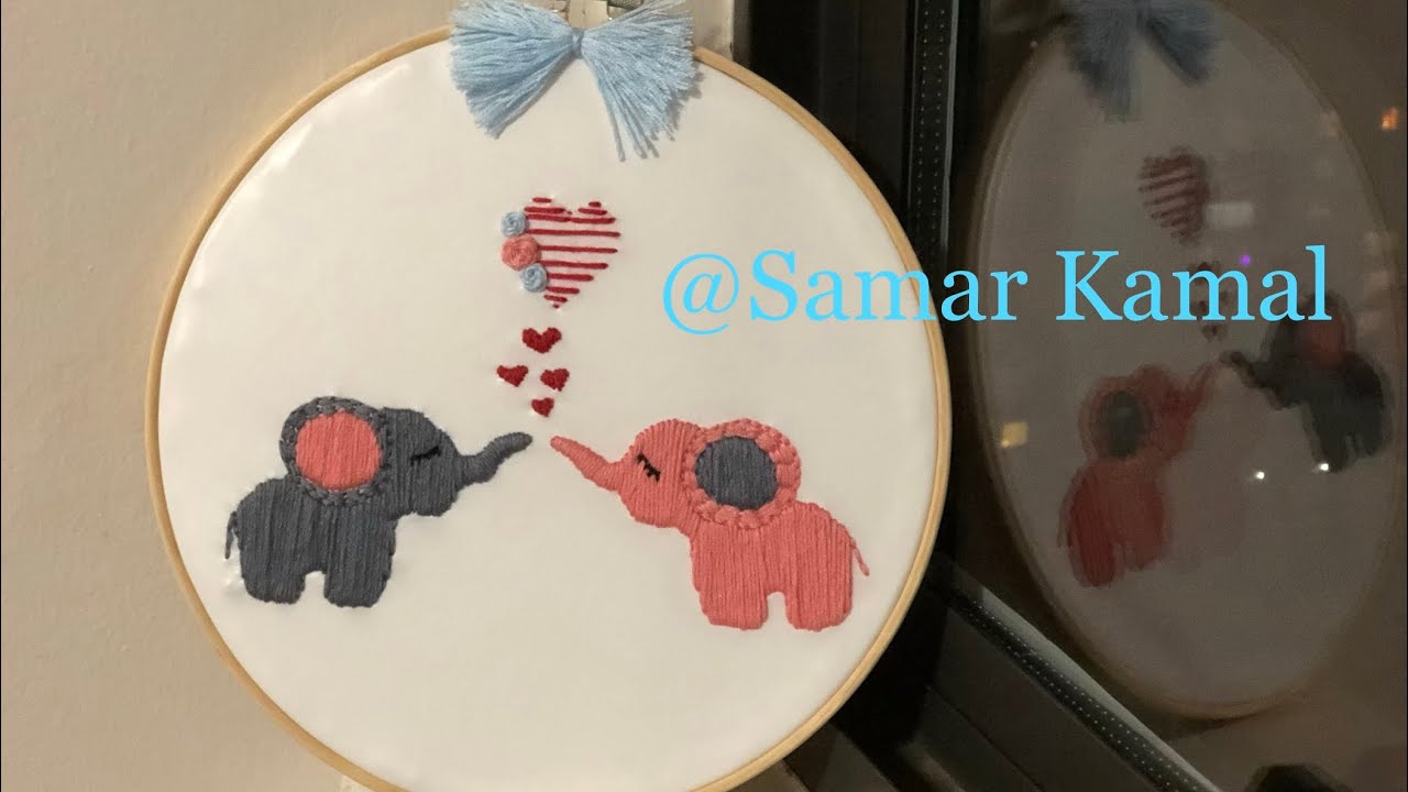 طريقه عمل طاره تطريز كامله من البدايه للنهايه🐘عنكبوت وحشو وحشومتداخل،embroider from start to finish