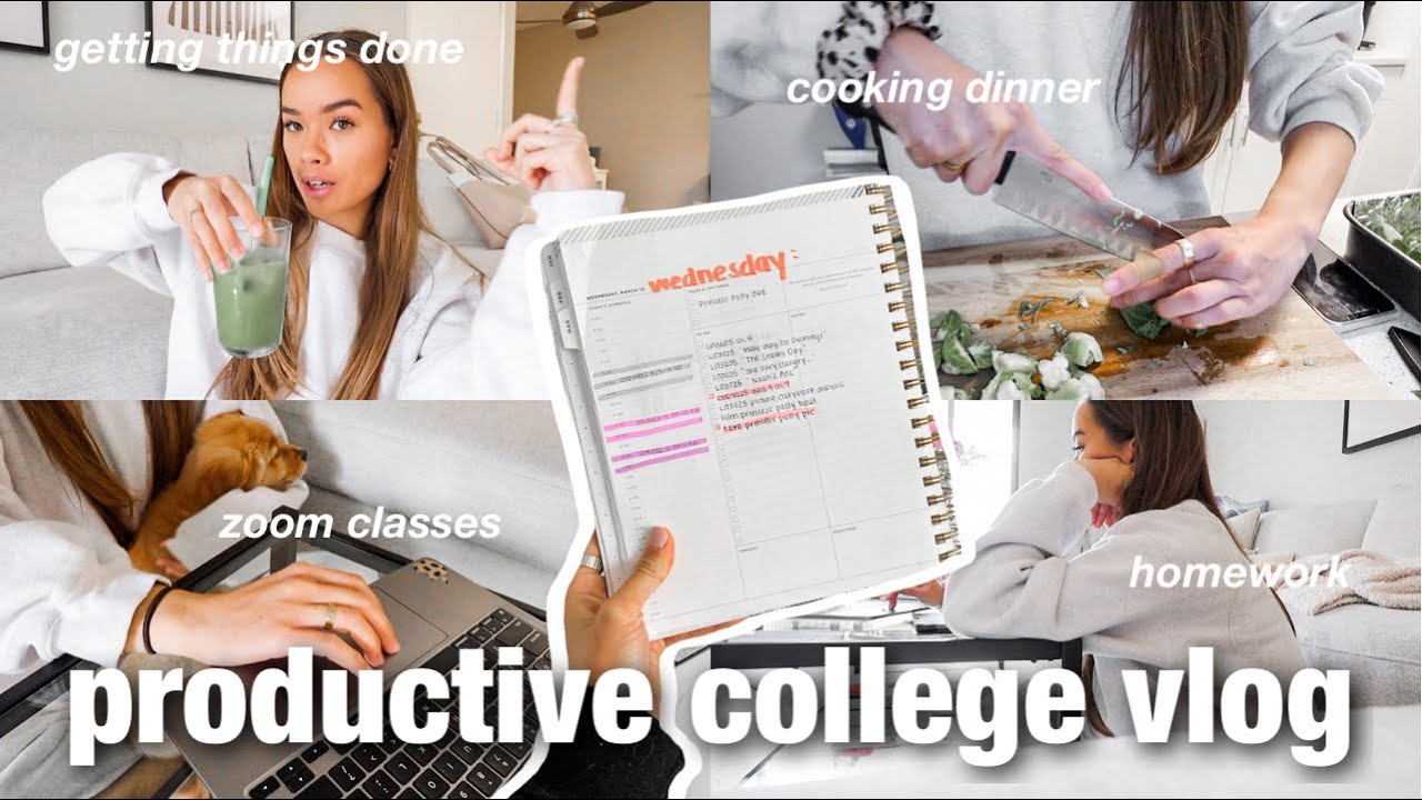 *productive* online college day in my life!