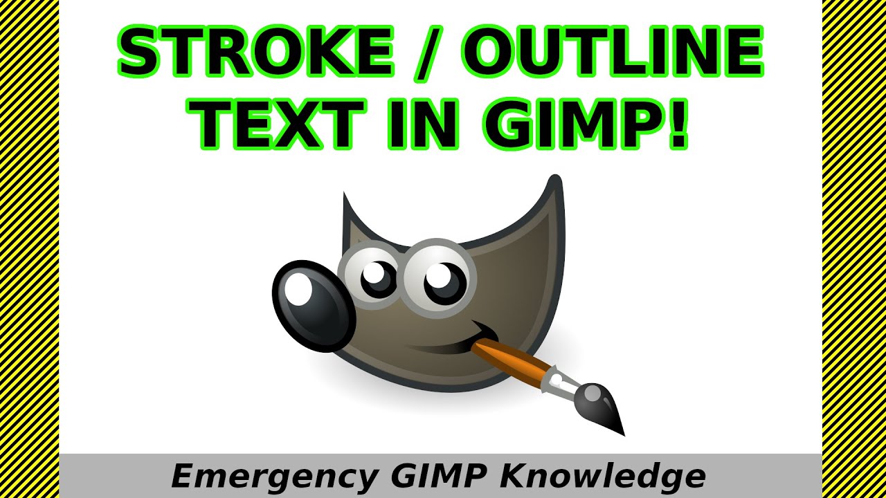 Gimp for Beginners: How to stroke or outline text and graphics (Learn Opensource Knowledge)