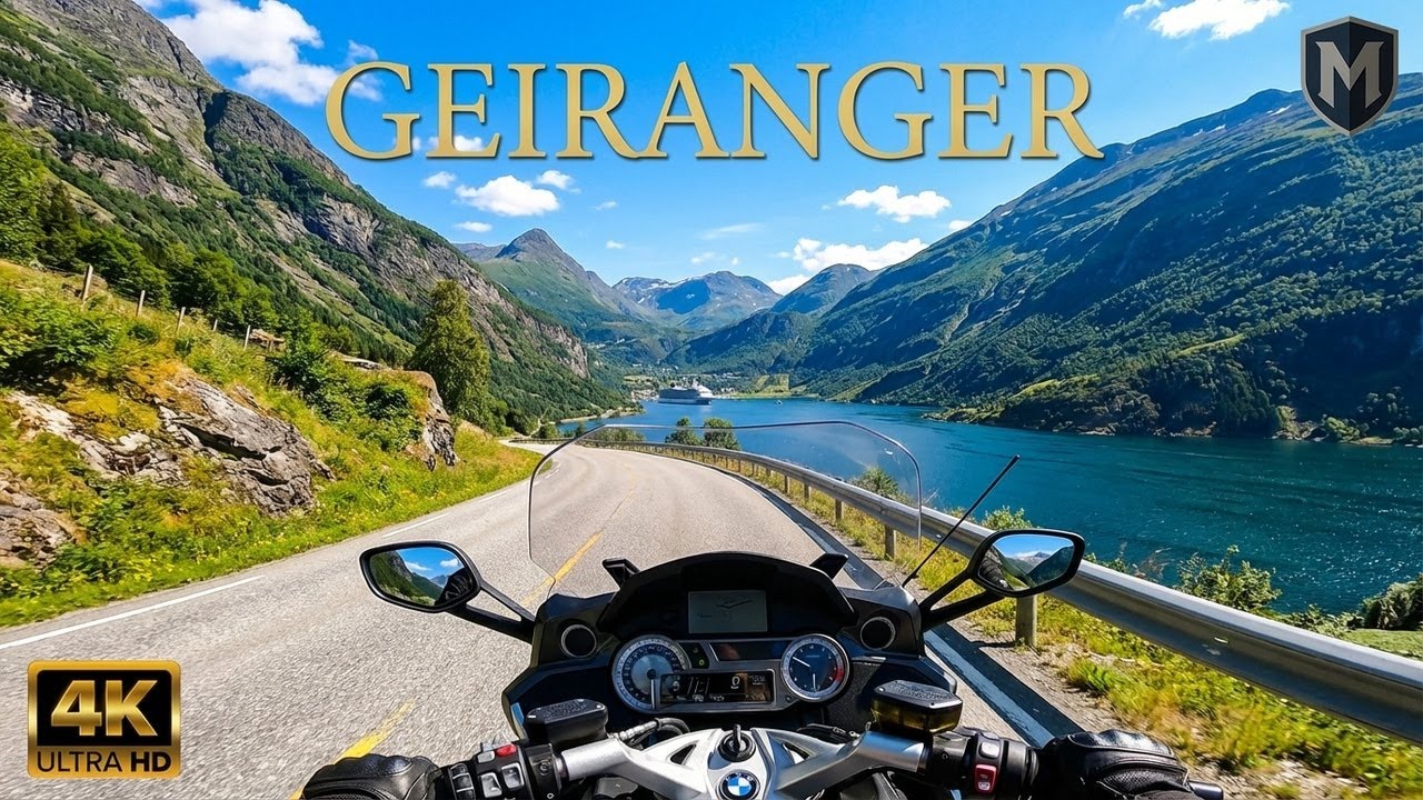 Riding a 2018 K1600GT to Geiranger on a beautiful summer day
